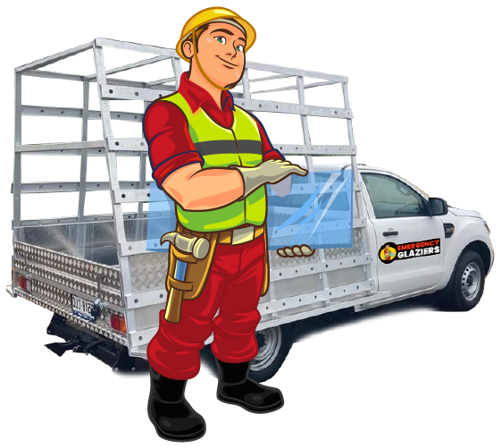 Emergency Glaziers With Truck